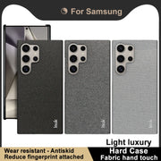 For Samsung Galaxy S24 Ultra 5G imak Ruiyi Series Cloth Texture PU + PC Phone Case(Black)