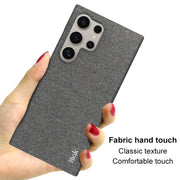 For Samsung Galaxy S24 Ultra 5G imak Ruiyi Series Cloth Texture PU + PC Phone Case(Black)