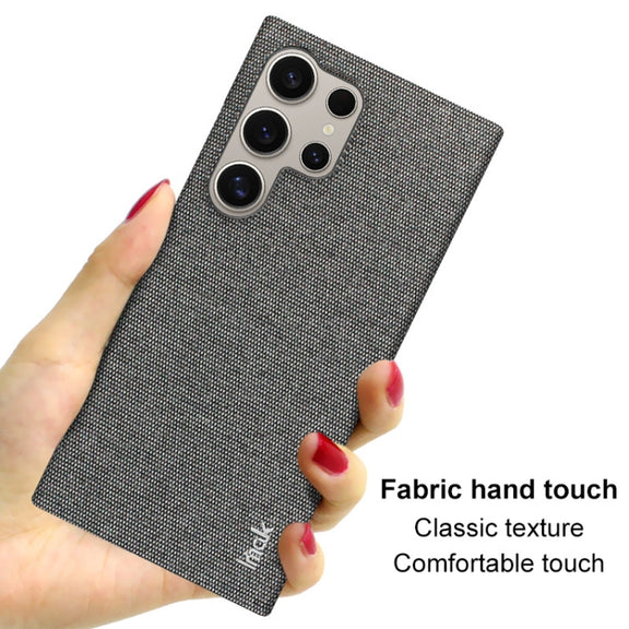 For Samsung Galaxy S24 Ultra 5G imak Ruiyi Series Cloth Texture PU + PC Phone Case(Black)