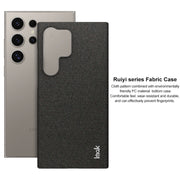 For Samsung Galaxy S24 Ultra 5G imak Ruiyi Series Cloth Texture PU + PC Phone Case(Black)