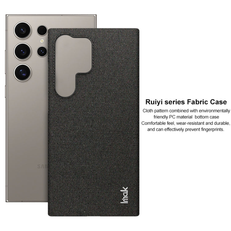For Samsung Galaxy S24 Ultra 5G imak Ruiyi Series Cloth Texture PU + PC Phone Case(Black)