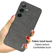 For Samsung Galaxy S24+ 5G imak Ruiyi Series Cloth Texture PU + PC Phone Case(Light Grey)