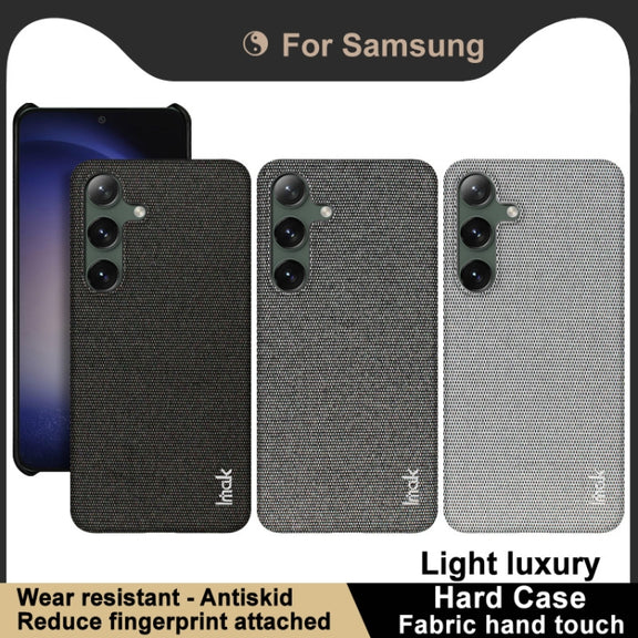 For Samsung Galaxy S24 5G imak Ruiyi Series Cloth Texture PU + PC Phone Case(Light Grey)