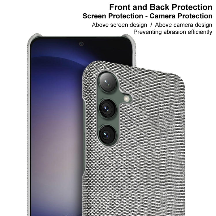 For Samsung Galaxy S24 5G imak Ruiyi Series Cloth Texture PU + PC Phone Case(Light Grey)