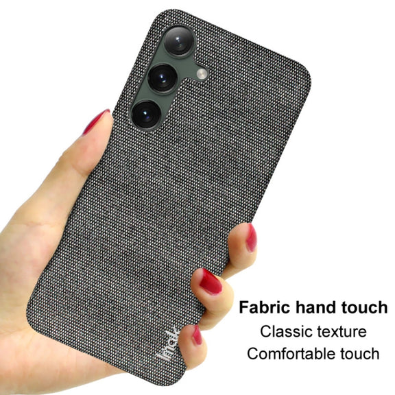 For Samsung Galaxy S24 5G imak Ruiyi Series Cloth Texture PU + PC Phone Case(Light Grey)