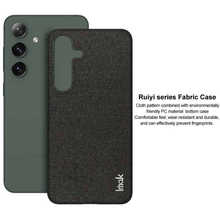 For Samsung Galaxy S24 5G imak Ruiyi Series Cloth Texture PU + PC Phone Case(Light Grey)