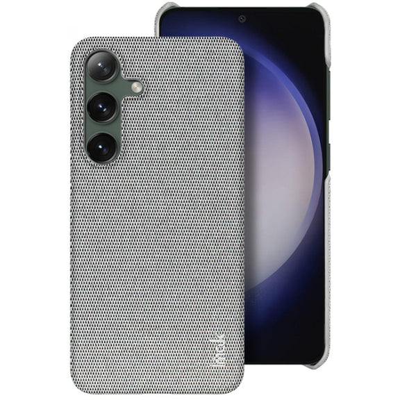 For Samsung Galaxy S24 5G imak Ruiyi Series Cloth Texture PU + PC Phone Case(Light Grey)