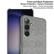 For Samsung Galaxy S24 5G imak Ruiyi Series Cloth Texture PU + PC Phone Case(Dark Grey)