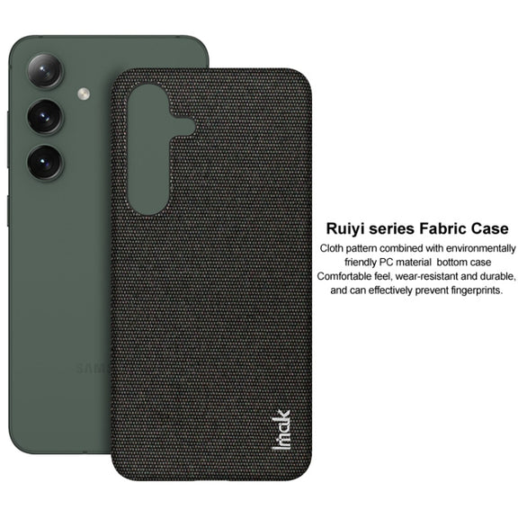 For Samsung Galaxy S24 5G imak Ruiyi Series Cloth Texture PU + PC Phone Case(Dark Grey)
