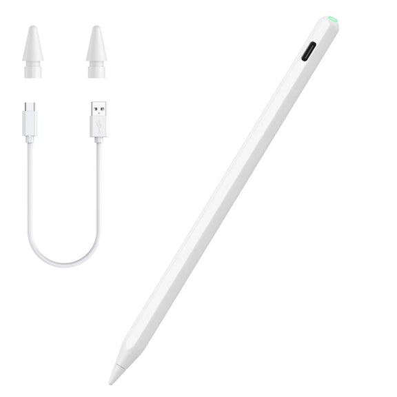 Active Stylus Pen with Replacement Tips for iPad 2018 or Later(White)