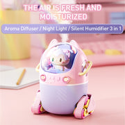 MJ066 220ML Portable Desktop Cute Cartoon Tank Car Air Humidifier with LED Lights, Model:USB(Green)