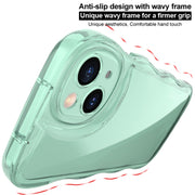 For iPhone 15 Pro Max IMAK Wave Bubble Soft Shockproof Phone Case(Purple)