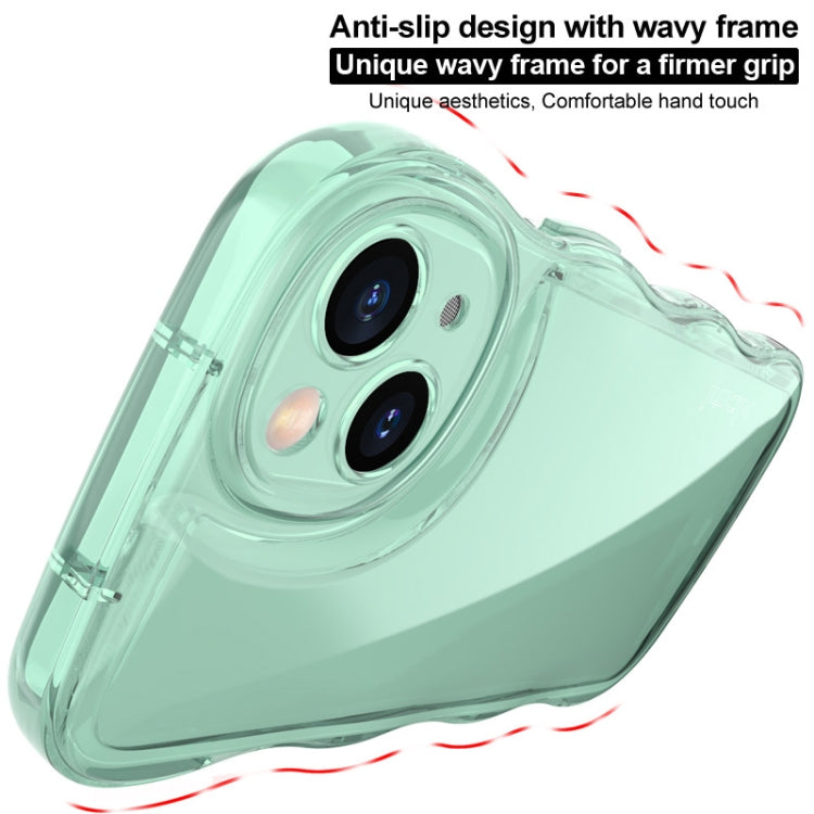 For iPhone 15 Pro Max IMAK Wave Bubble Soft Shockproof Phone Case(Purple)