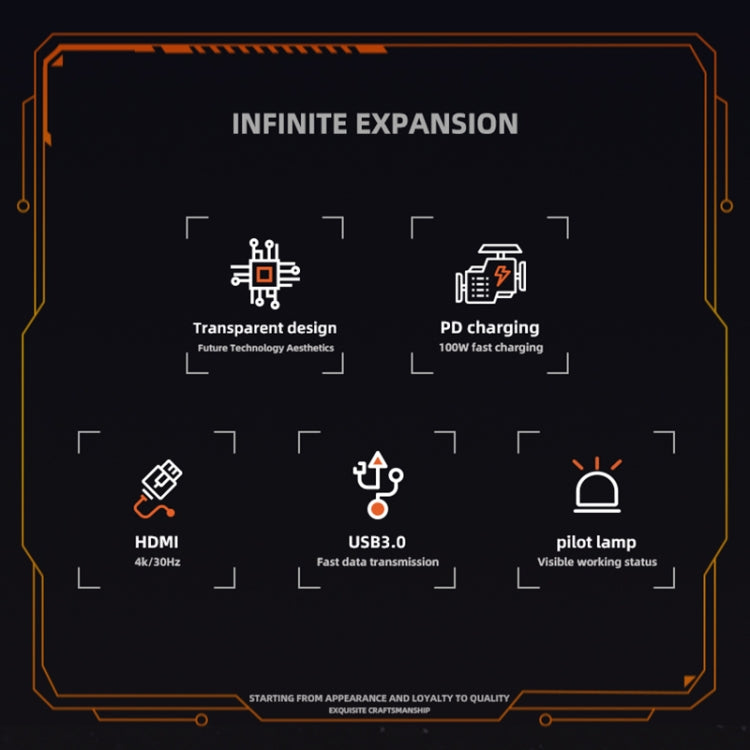SW5H 5 in 1 Type-C to PD + USB3.0 + 2 x USB2.0 + HDMI HUB Docking Station(Grey) - USB HUB by PMC Jewellery | Online Shopping South Africa | PMC Jewellery | Buy Now Pay Later Mobicred