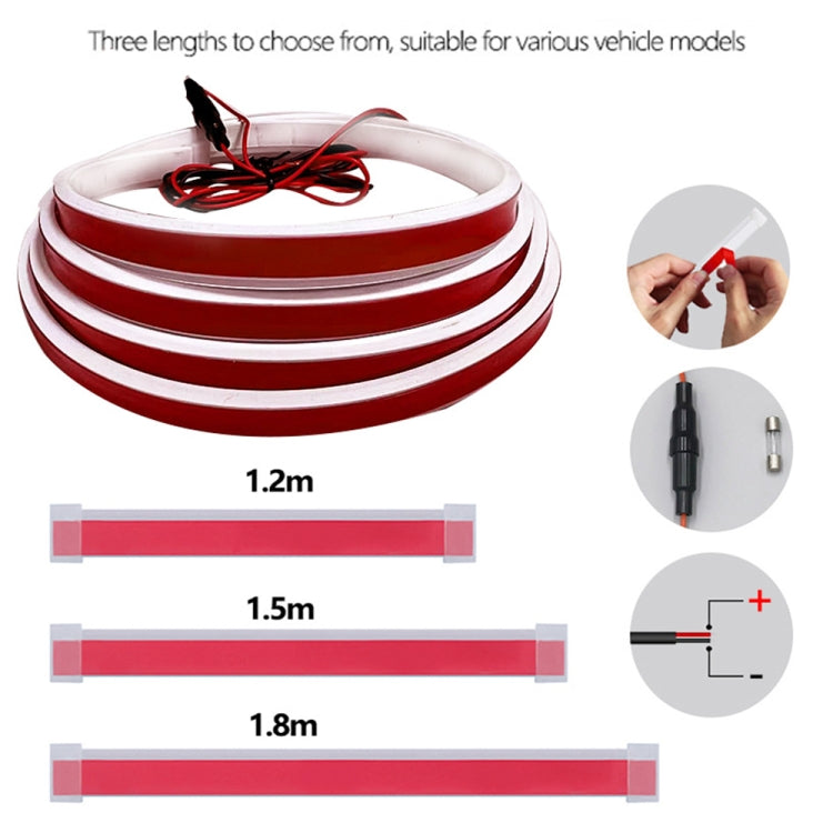 Car Startup Scan Through Hood LED Daytime Running Atmosphere Light, Length:1.8m(White Light)