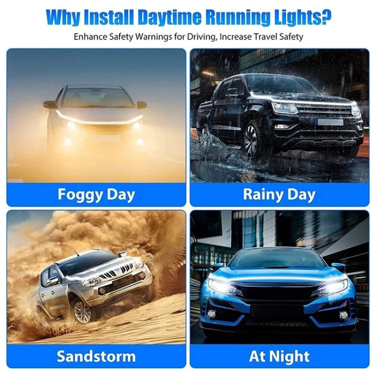 Car Startup Scan Through Hood LED Daytime Running Atmosphere Light, Length:1.5m(Red Light)