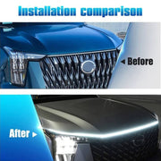 Car Startup Scan Through Hood LED Daytime Running Atmosphere Light, Length:1.8m(White Light)