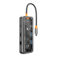 SW8V 8 in 1 Type-C to USB + HDMI + RJ45 + SD/TF HUB Docking Station(Grey) - USB HUB by PMC TechLife | Online Shopping South Africa | PMC TechLife | Buy Now Pay Later Mobicred