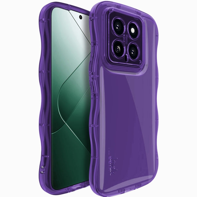For Xiaomi 14 5G IMAK Wave Bubble Soft Shockproof Phone Case(Purple)