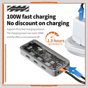 SW10V 10 in 1 Type-C to USB + HDMI + VGA + RJ45 + SD/TF + Audio 3.5 HUB Docking Station(Grey)