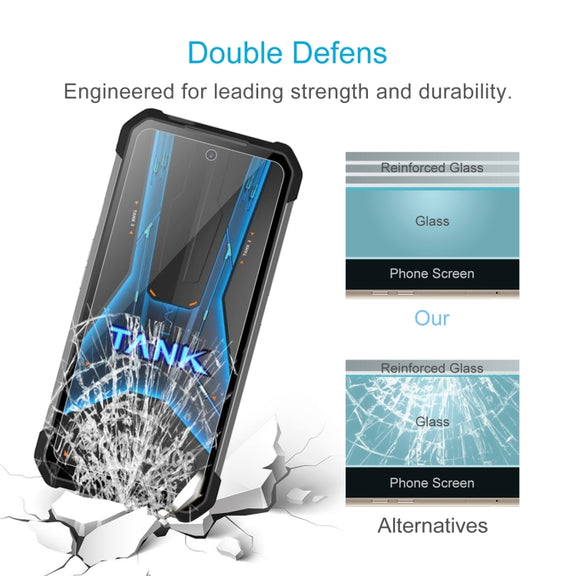 For Unihertz Tank 3 Pro 8849 10pcs 0.26mm 9H 2.5D Tempered Glass Film