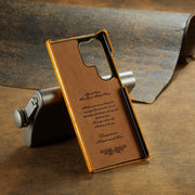 For Samsung Galaxy S24 Ultra 5G Fierre Shann Oil Wax Texture Leather Phone Case with Card Slots(Yellow)