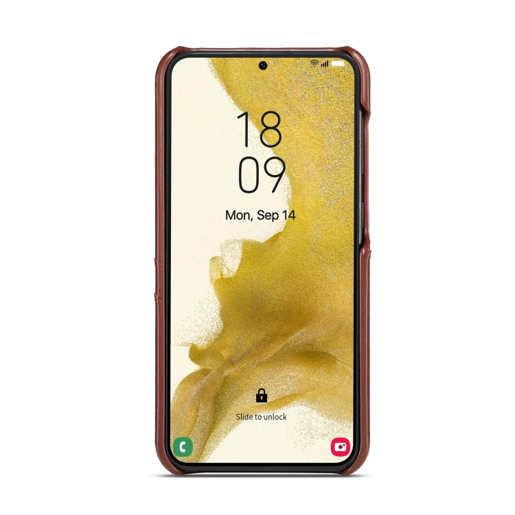 For Samsung Galaxy S24+ 5G Fierre Shann Oil Wax Texture Leather Phone Case with Card Slots(Brown) - Galaxy S24+ 5G Cases by FIERRE SHANN | Online Shopping South Africa | PMC Jewellery | Buy Now Pay Later Mobicred