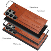 For Samsung Galaxy S24+ 5G Fierre Shann Full Coverage Protective Leather Phone Case(Brown)