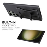 For Samsung Galaxy S24+ 5G Fierre Shann Full Coverage Protective Leather Phone Case(Black)