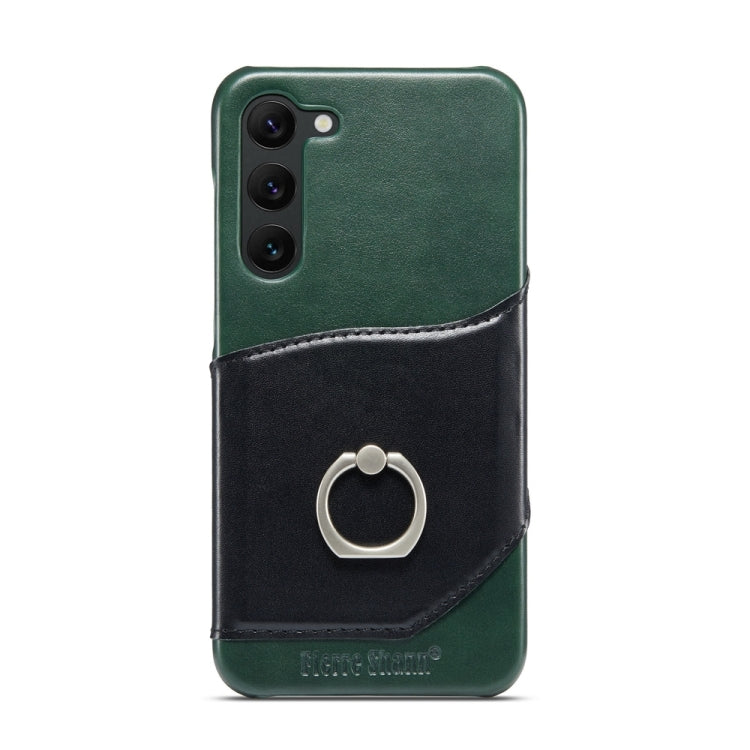 For Samsung Galaxy S24+ 5G Fierre Shann Oil Wax Texture Genuine Leather Back Phone Case(Black) - free shipping - PMC Jewellery - Order now!