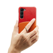 For Samsung Galaxy S24 5G Fierre Shann Oil Wax Texture Genuine Leather Back Phone Case(Red)