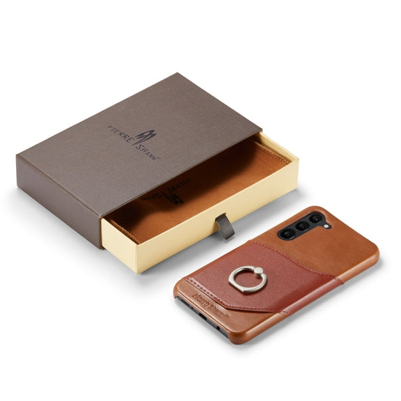For Samsung Galaxy S24 5G Fierre Shann Oil Wax Texture Genuine Leather Back Phone Case(Red)