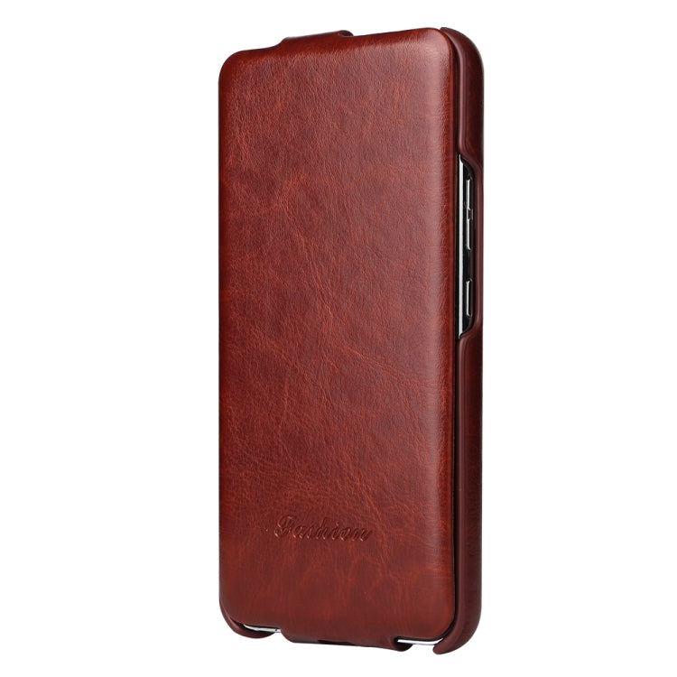 For Samsung Galaxy S24+ 5G Fierre Shann 64 Texture Vertical Flip PU Leather Phone Case(Brown) - Galaxy S24+ 5G Cases by FIERRE SHANN | Online Shopping South Africa | PMC Jewellery | Buy Now Pay Later Mobicred