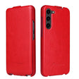 For Samsung Galaxy S24 5G Fierre Shann 64 Texture Vertical Flip PU Leather Phone Case(Red) - free shipping - PMC Jewellery - Order now!