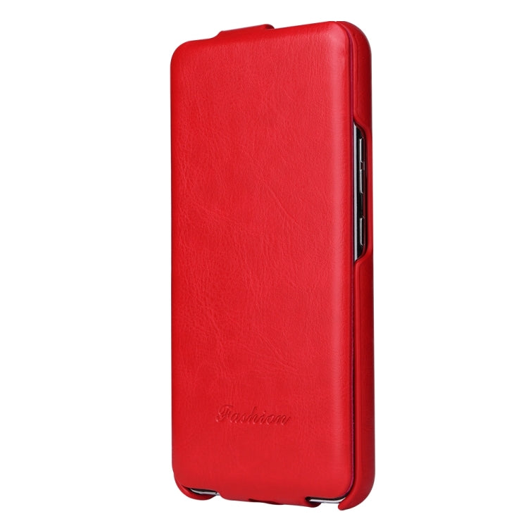 For Samsung Galaxy S24 5G Fierre Shann 64 Texture Vertical Flip PU Leather Phone Case(Red)