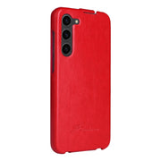 For Samsung Galaxy S24 5G Fierre Shann 64 Texture Vertical Flip PU Leather Phone Case(Red)