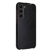 For Samsung Galaxy S24 5G Fierre Shann 64 Texture Vertical Flip PU Leather Phone Case(Black)