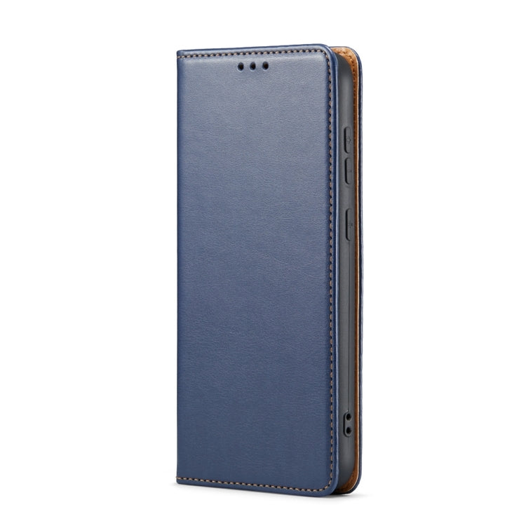 For Samsung Galaxy S24+ 5G Fierre Shann PU Genuine Leather Texture Phone Case(Blue) - Galaxy S24+ 5G Cases by FIERRE SHANN | Online Shopping South Africa | PMC Jewellery | Buy Now Pay Later Mobicred