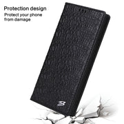 For Samsung Galaxy S24 Ultra 5G Fierre Shann Crocodile Texture Magnetic Genuine Leather Phone Case(Black)