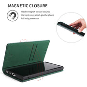 For Samsung Galaxy S24 Ultra 5G Fierre Shann Crocodile Texture Magnetic Genuine Leather Phone Case(Green)