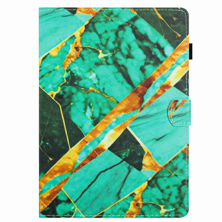 For 10 inch Universal Marble Pattern Stitching Leather Tablet Case(Gold Green) - 10 - 11 inch by PMC TechLife | Online Shopping South Africa | PMC TechLife | Buy Now Pay Later Mobicred
