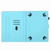 For 10 inch Universal Marble Pattern Stitching Leather Tablet Case(Purple Blue)