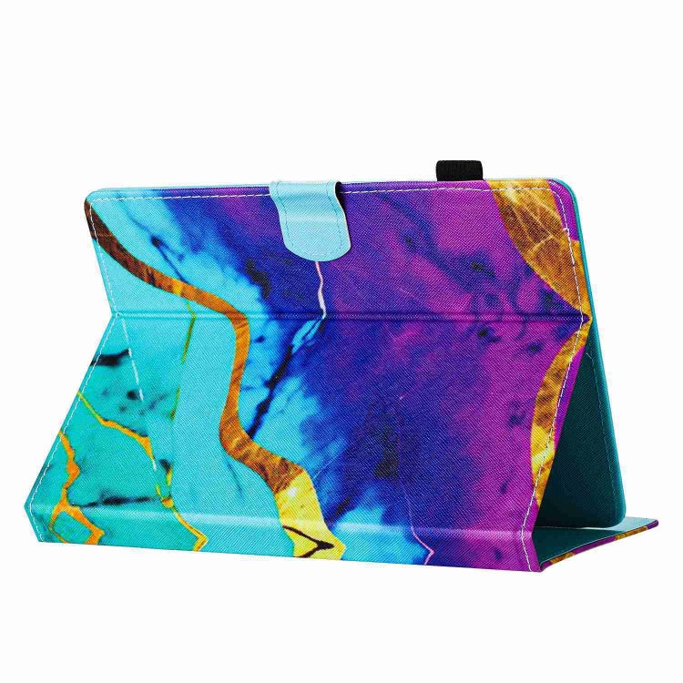 For 10 inch Universal Marble Pattern Stitching Leather Tablet Case(Purple Blue) - 10 - 11 inch by PMC TechLife | Online Shopping South Africa | PMC TechLife | Buy Now Pay Later Mobicred