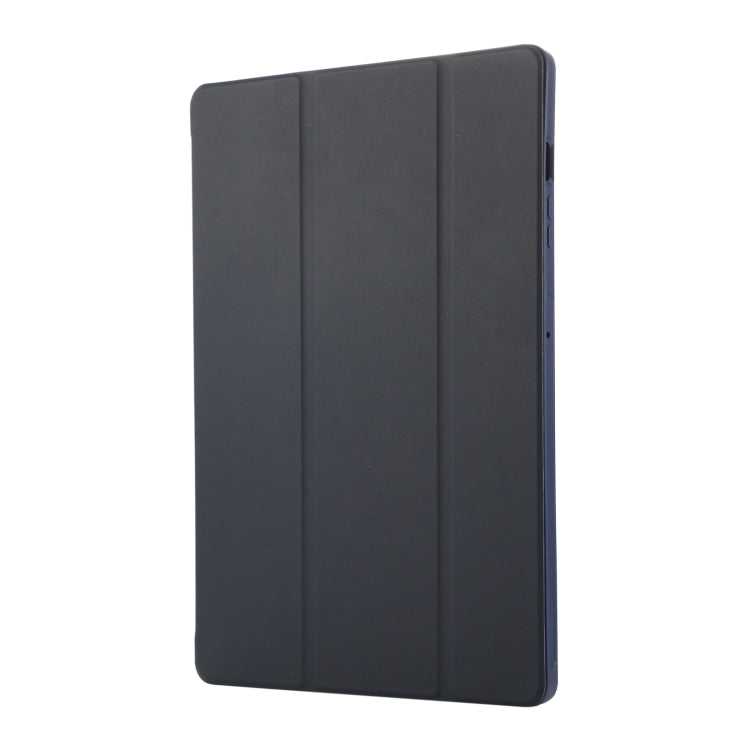 For Samsung Galaxy Tab S9 FE+ 3-Fold Pure Color TPU Leather Tablet Case with Pen Slot(Dark Blue) - Galaxy Tab S9 FE+ by PMC TechLife | Online Shopping South Africa | PMC TechLife