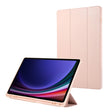 For Samsung Galaxy Tab S9 FE+ 3-Fold Pure Color TPU Leather Tablet Case with Pen Slot(Pink) - Galaxy Tab S9 FE+ by PMC TechLife | Online Shopping South Africa | PMC TechLife