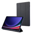 For Samsung Galaxy Tab S9+ 3-Fold Pure Color TPU Leather Tablet Case with Pen Slot(Dark Blue) - Galaxy Tab S9+ Cases by PMC TechLife | Online Shopping South Africa | PMC TechLife