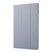 For Samsung Galaxy Tab S9+ / S10+ 3-Fold Pure Color TPU Leather Tablet Case with Pen Slot(Lavender)