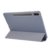 For Samsung Galaxy Tab S9+ / S10+ 3-Fold Pure Color TPU Leather Tablet Case with Pen Slot(Lavender)