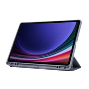 For Samsung Galaxy Tab S9+ / S10+ 3-Fold Pure Color TPU Leather Tablet Case with Pen Slot(Lavender)