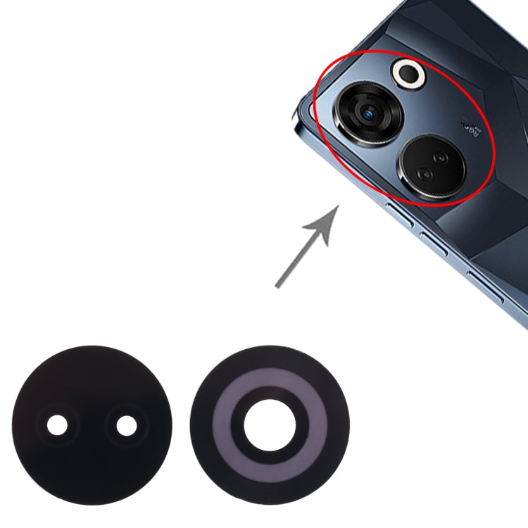 For Tecno Camon 20 Pro Back Camera Lens - Camera Parts by PMc TechLife | Online Shopping South Africa | PMc TechLife | Buy Now Pay Later Mobicred